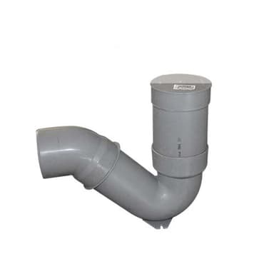 سیفون پلی پروپیلن یک تکه با درپوش پوش فیت 600*125*110